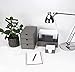 Bigso Box of Sweden Ingrid 3-Drawer Canvas Fiberboard Desk Organizer for Office Supplies and Accessories - Stackable Makeup Drawer Organizer - 6.3in x 9.9in x 8.1in - Grey