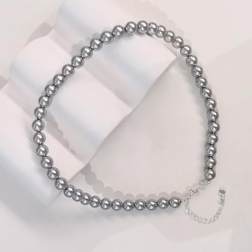 Image of Zeffy Pearl Necklace 4MM /6MM /8MM Dainty Round Imitation Pearl Choker Necklace Wedding Pearl Necklace Delicate Jewelry for Women Simple Bridesmaid Jewelry Gifts