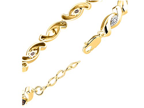 Rylos Bracelets For Women 925 Yellow Gold Plated Silver Infinity Twist Tennis Bracelet Gemstone & Genuine Diamonds Adjustable To Fit 7"-8" Wrist, 6-4X3Mm Smoky Quartz Jewelry For Women Friendship #TOP2