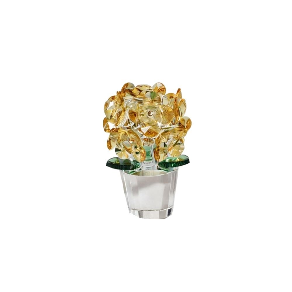 Florero artificial de la decoración de escritorio del hogar de la hortensia de cristal