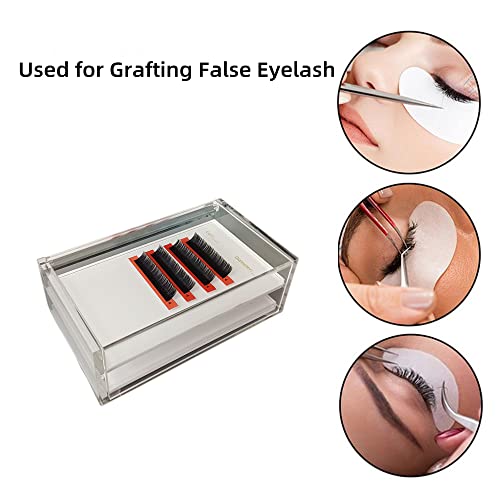LIXIMMAZN Caixa Organizadora de Cílios Acrílicos de 2 Camadas, Recipiente de Exposição de Maquiagem