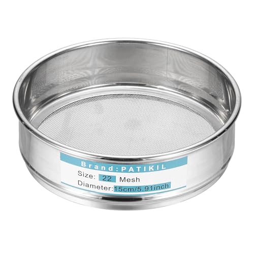 PATIKIL Lab Sieve 22 Mesh 0.85mm 5.9"/15cm Diameter Sifting Screen