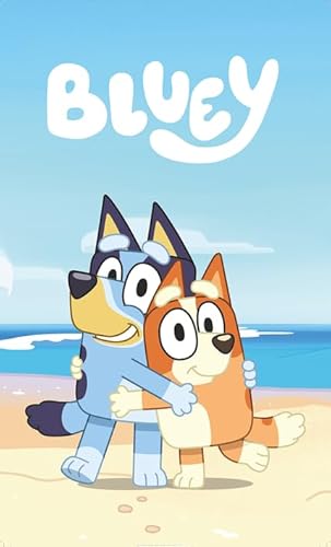 Jerry Fabrics Bluey Bingo - Toalla de playa para niños, toalla de baño para niños, regalo de 70 x 140 cm, color azul