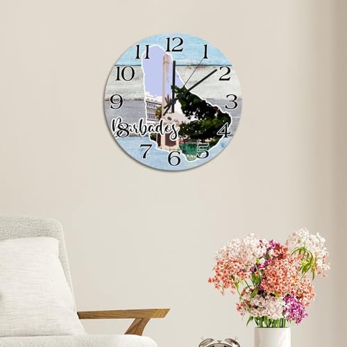 Horloge murale Barbade idée cadeau de voyage pour chambre