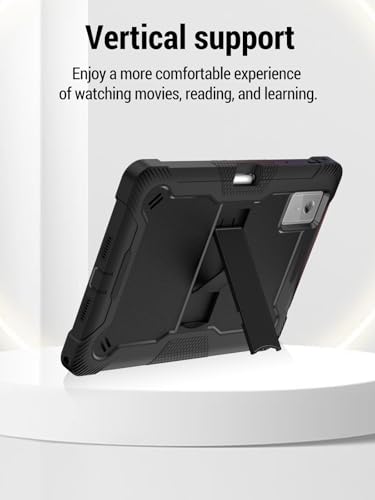 Image of for Lenovo Idea Tab Plus case 12.1 Inch Tablet, Shockproof Lightweight Silicone Protective Cover with Stand, Child-Friendly Protection, Black