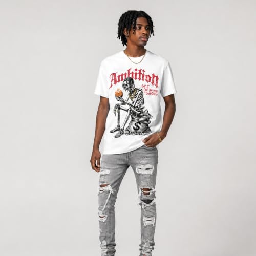 Image of DopeSkill Graphic Tee Streetwear Hip Hop Hypebeast Street Style Unisex T-Shirt Sneaker Colour Matching Shirts Horror Skeleton