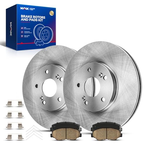 Image of KAX Front Brake Kit, OE Brake Rotors and Ceramic Brake Pads | Fits 2003 2004 2005 2006 2007 2008 Honda Pilot, Automotive Replacement Brake Kit