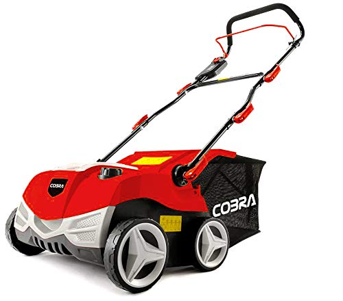 COBRA S3840V 38cm (15in) Cordless Battery Scarifier & Aerator, ideal for clearing lawn debris and improving its health, 40v 5Ah battery and charger included
