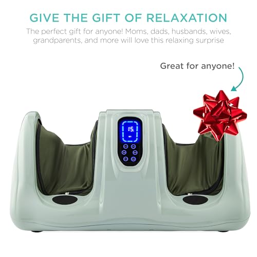 Image of Best Choice Products Shiatsu Foot Massager for Pain Relief, Plantar Fasciitis, Neuropathy, Blood Circulation, Remote Control w /Compact Design - Sage
