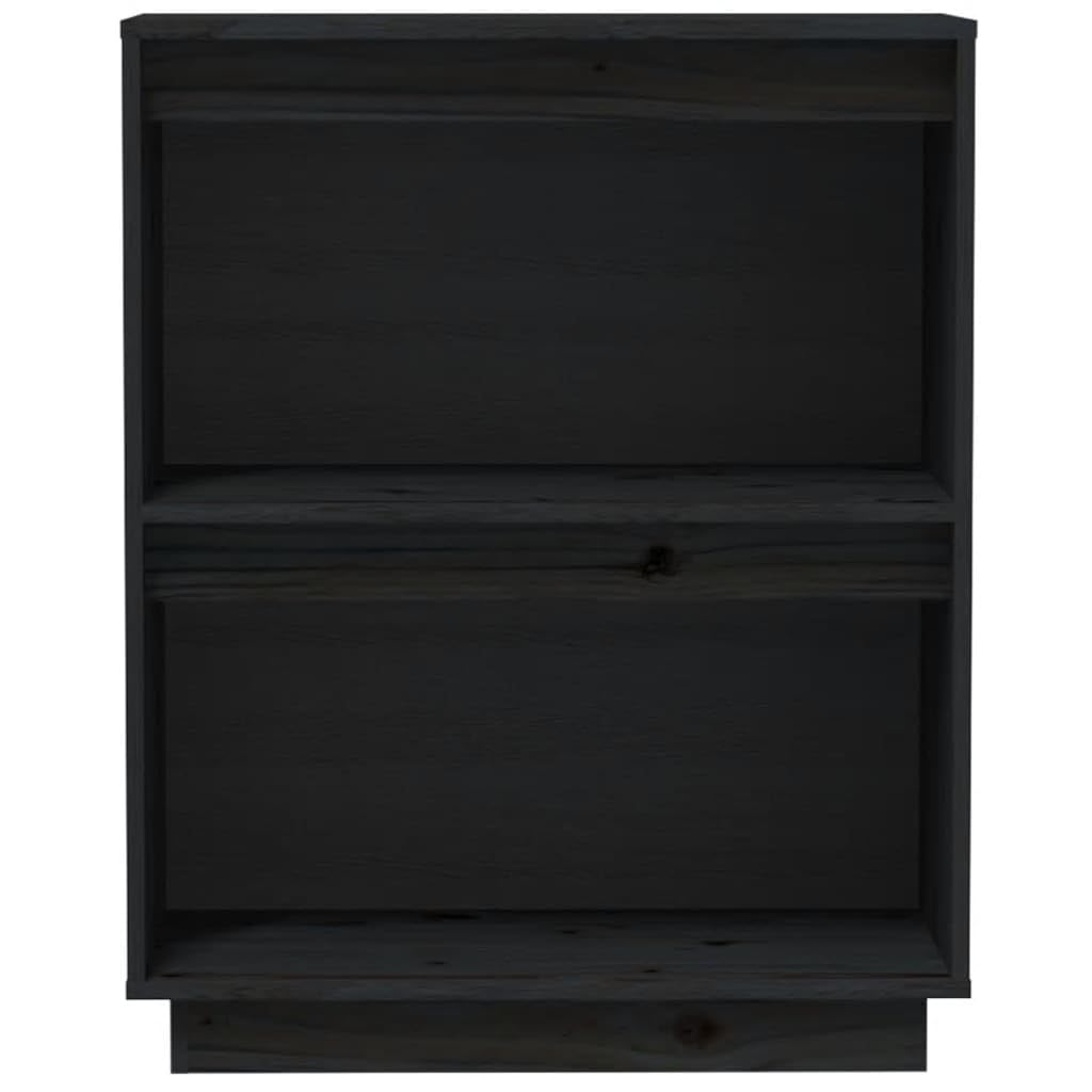 Stolik konsola z litego drewna sosnowego czarny konsola z litego drewna do organizacji i wyświetlania w domu lub biurze 60 x 34 x 75 cm