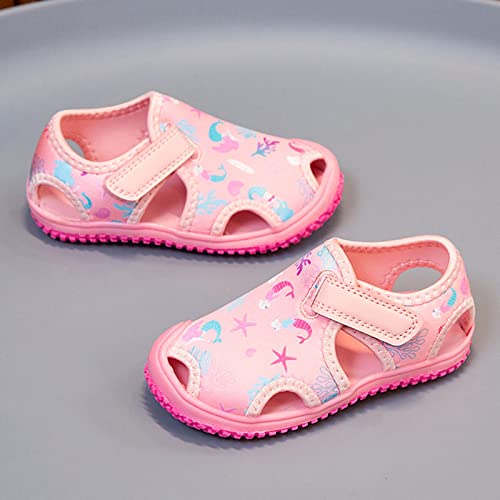 Generic Boys Girls Cute Sandals Water Shoes Slip On Waterproo𝐟 Adjustable Strap Closed Toe Slides Girls Black Dress Shoes4