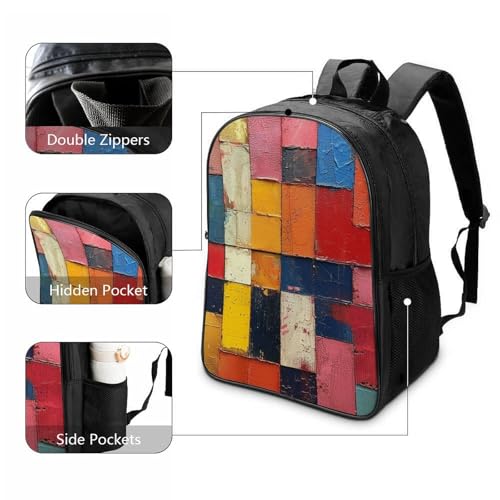Sac à dos école Colored Building Blocks 40x28x16cm pour enfant - 3