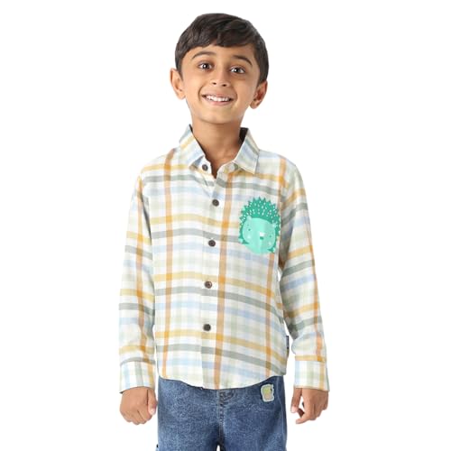 Image of Nautinati Boys Printed Full Sleeve Shirt with Regular Collar | Age 1-5 Years