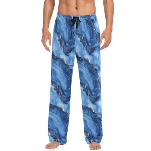 Blue Marble Men’s Pajama Bottoms Straight Leg Lounge Pants with Soft Touch Fabric3