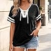 Generisch Oversize Shirt Women's Large Sizes Short Sleeve Crew Neck Summer T-Shirt Top Casual Loose Plain Modern Cotton Basic Top Comfortable Everyday Light and Airy, black, 4XL #1