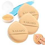 Rarapo ファンデパフ 最先端素材JIAMICELL もちもちとした新触感 ふっくらと柔らか ムラなく プロの仕上がり実現 ぷるぷる もちふわ プロのメイクスポンジ ふわふわ メイクアップパフ スポンジパフ プロ仕様 コンシーラー クッションパフ