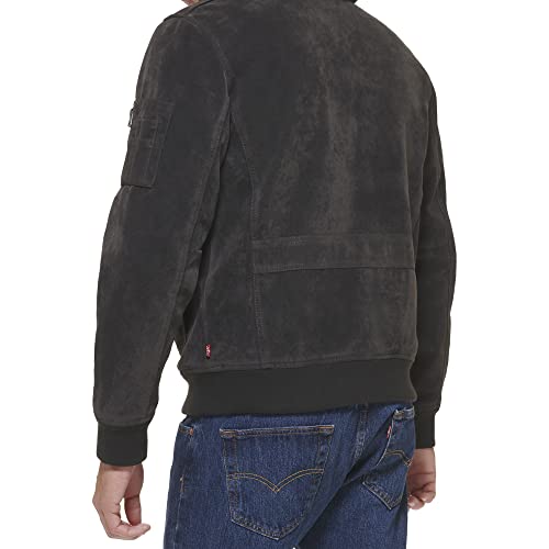 Image of Levi's Men's Levi's Men's Faux Leather Sherpa Aviator Bomber Jacket