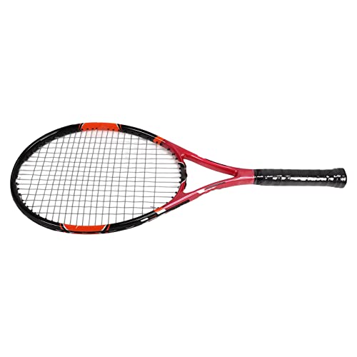 Hamwesh Raqueta de Tenis de Fibra de Carbono, Raqueta de Tenis para Adultos Ultraligera a Prueba de Golpes, de para Principiantes con Bolsa de Almacenamiento de Marco Protector para Jugadores (Rojo)