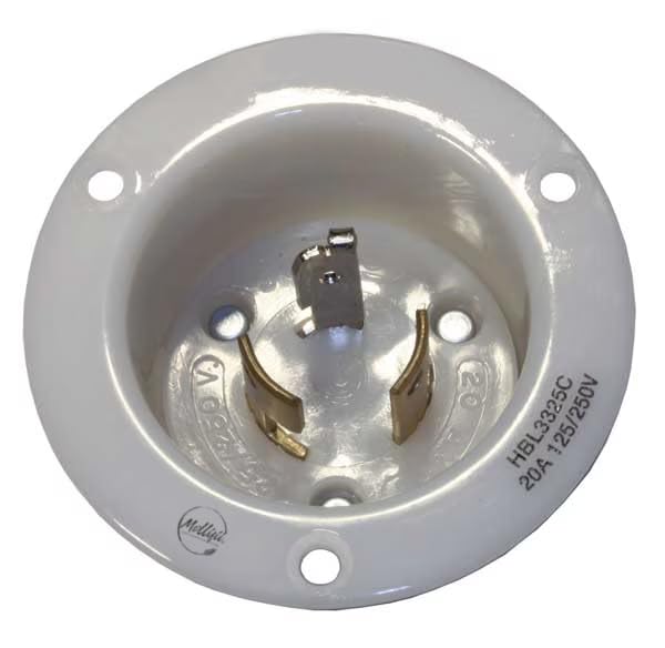 20A Flanged Twist-Lock Inlet 3P 3W 125/250VAC WT