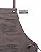 Hudson Durable Goods Heavy Duty Waxed Canvas Work Apron with Tool Pockets (Black), Cross-Back Straps & Adjustable M to XXL (Grey)
