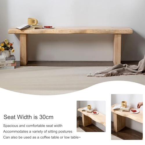 JOSIAHCQ Banco Madera Reposapies Salon Banco Entrada Recibidor Banqueta Dormitorio Taburete Banco Pie de Cama Ottoman Banco Vestuario para Salon Comedor Sala de Estar Pasillo(80cm/31.5in) - imagen 7