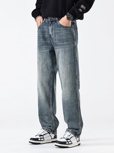 Pants Trousers Denim Light Luxury Men's Loose Jeans Casual Versatile Youth Small Straight Leg2