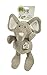 goDog Checkers Elephant Squeaky Plush Dog Toy, Chew Guard Technology - Gray, Large