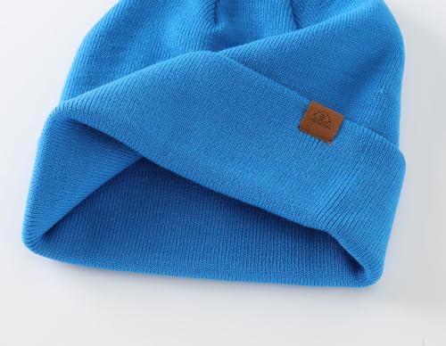 Image of Home Prefer Mens Winter Hats Acrylic Knit Cuff Beanie Cap Warm Womens Beanie Hat