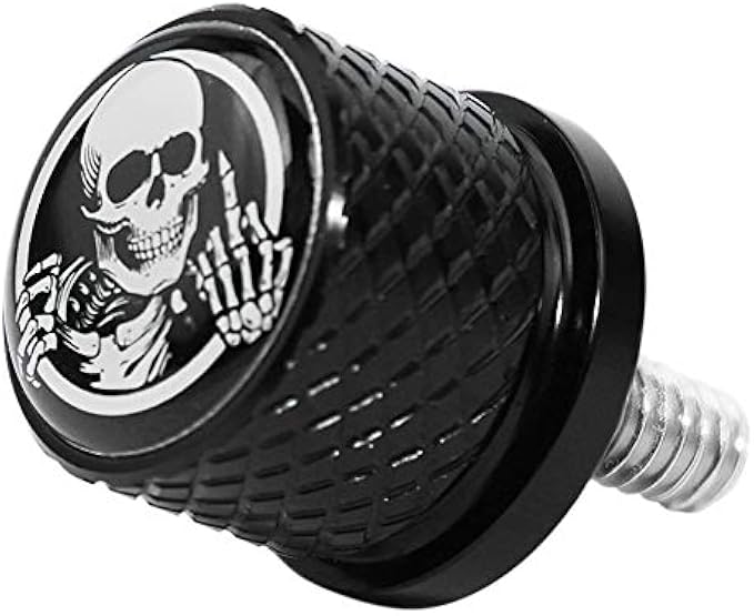 Stainless Knurled Fender Seat Bolt Screw 1/4"-20 Thread Compatible with Harley Sportster Touring Softail Dyna CVO Electra Glide Street Glide 1996-2023