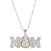 Heirloom Finds Baseball Softball Mom Pave Crystal Pendant Silvertone Necklace