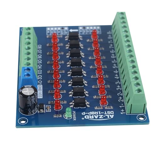 Optokoppler Isolationsmodul,8-Kanal Optocoupler Isolation Module,24V bis 3,3V Pegel Spannungswandler PNP-Ausgang SPS-Signal Optokoppler Spannungsisolationsplatine
