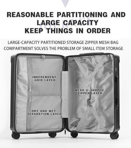 Suitcase Small Carry on Luggage Cabin Size 4 Wheels Lightweight 20 Inch PC Hardshell Travel Suitcase,Green,20in2