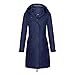 Produktbild Funlingo Damen Ultraleicht Schietwetter Regenjacke Faltbar Leichte Thermo Fahrrad Outdoorjacke ölzeug Regenjacke Windjacke,Blau,46