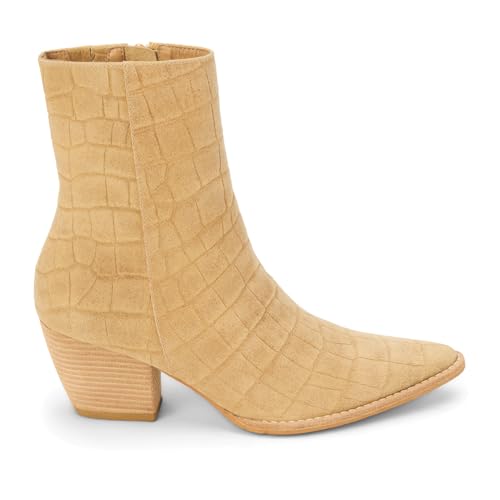 Image of Matisse Womens Caty Pointed Toe Casual Boots Ankle Mid Heel 2-3 inch - Beige