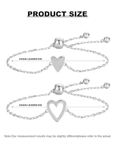 Image of Mother Daughter Bracelets Set for 2 Matching Heart Bracelets for Mother and Daughter to My Mom Bracelet Birthday Mothers Day Gifts for Mom Daughters