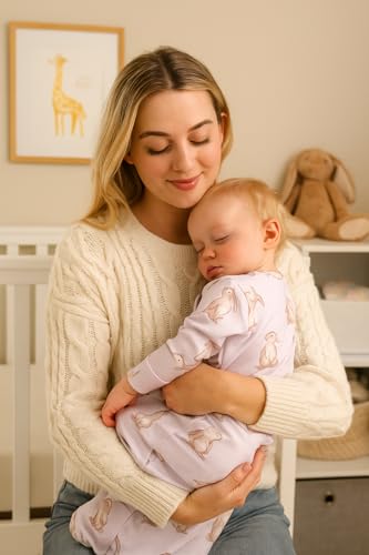 Image of O2 BABY 100% Organic Cotton Kimono Gown with Mittens & Fold-Over Pouch