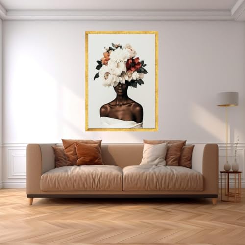 Décoration féminine moderne et luxueuse en toile de fleurs de qualité - 2