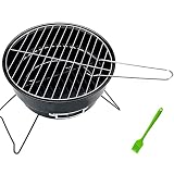 Tischgrill Grill Für Garten Picknick Party Outdoor Klapp Tragbarer Minigrill Holzkohle Edelstahl Netzgrill Runder Ofen Klein Ästhetisch Und Praktisch