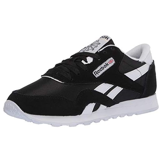 Reebok Tênis feminino Cl Nylon Mh Fashion, Preto/Preto/Branco, 35