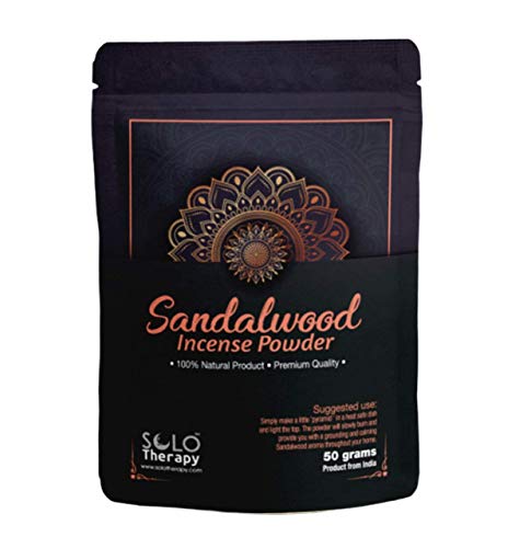 Sandalwood Incense Powder 50 Grams , Premium Quality , 100% Natural , Sacred Space, Natural Incense, Loose Incense , Product from India , Packaged in The USA (Sandalwood Incense Powder)