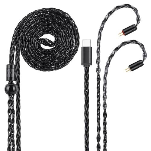 Câble IEM USB-C 2 broches 0.78 mm anti-nœud pour supprimer les grésillements de vos écouteurs