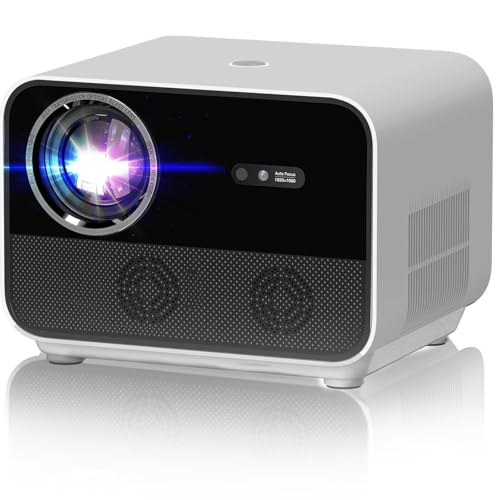 Image of 4K Supported Native 1080P WiFi Projector with 20W Speaker - Bluetooth Movie Projector for Indoor/Outdoor, Compatible with Android/iOS/TV Stick/HDMI/USB