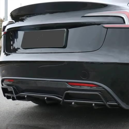 Difusor trasero para Tesla Model 3 Highland 2024 2025 kit de parachoques negro 4