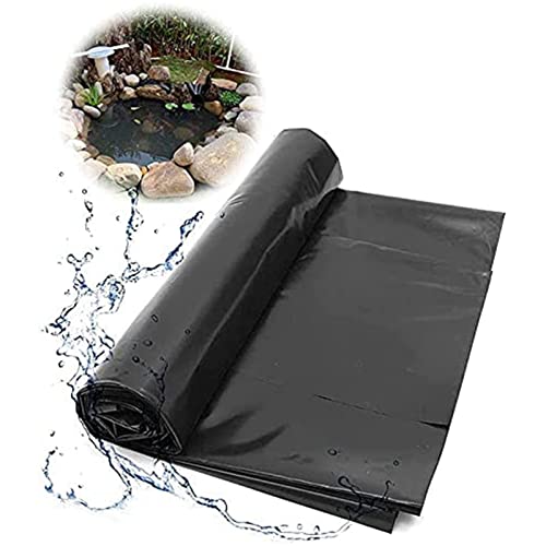 HLJPL Revestimiento de PVC de Estanque, HDPE Forro de Estanque de Peces, Membrana Impermeable lámina para Estanque Arroyos Fuentes y Cascada de jardín, 0.2mm (Color : Negro, Tamaño : 4mx6m) thumbnail