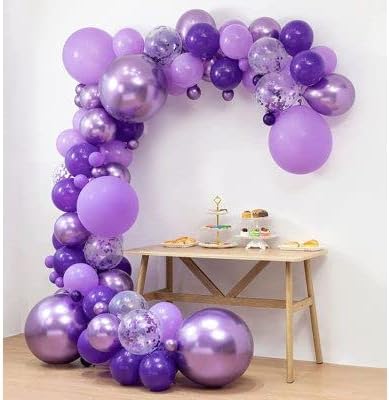 POPOYU Purple Chrome Balloons,Metallic Purple Balloons 12 inch,36 Pcs Thick Natural Latex Balloon Shiny Birthday Party Helium Decorations for Baby Showers,Engagement Wedding,Graduation - Image 5