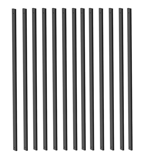 Deck balusters 75 pack 32'' rectangle black metal spindles