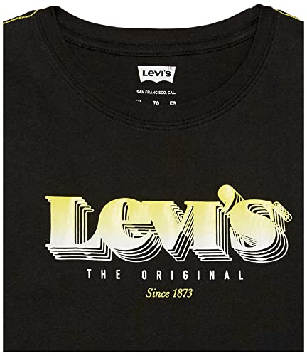 Levi's Boys' Classic Graphic T-Shirt, Black/Volt, L #TOP2