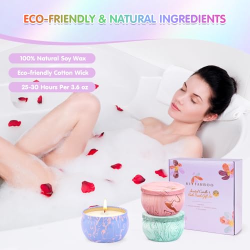 Bath Bombs for Women Gift Set - Bath Sets for Women Gift - 5 Large Bath Bomb Set with 4 Shower Steamers & 3 Candles - Birthday/Thanksgiving/Mother's Day Gifts - Image 6