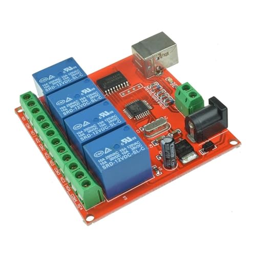Relais USB carré 5V 12V 2 canaux et commutateur de commande PC programmable