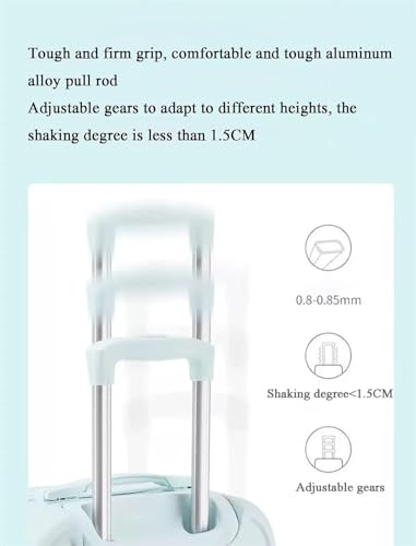 Luggage 2 Piece Luggage Sets, Carry On Luggage With 14" Cosmetic Cases Hardshell Suitcase Sets Trolley Suitcase (Color : B, Size : 22in)4